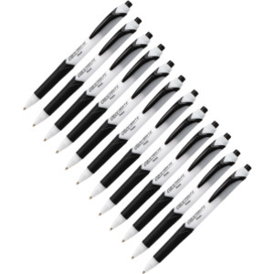 GlideWrite Ballpoint Pen with TechniFlo Ink, (1.0mm) Medium Line, Black, 1 Dozen