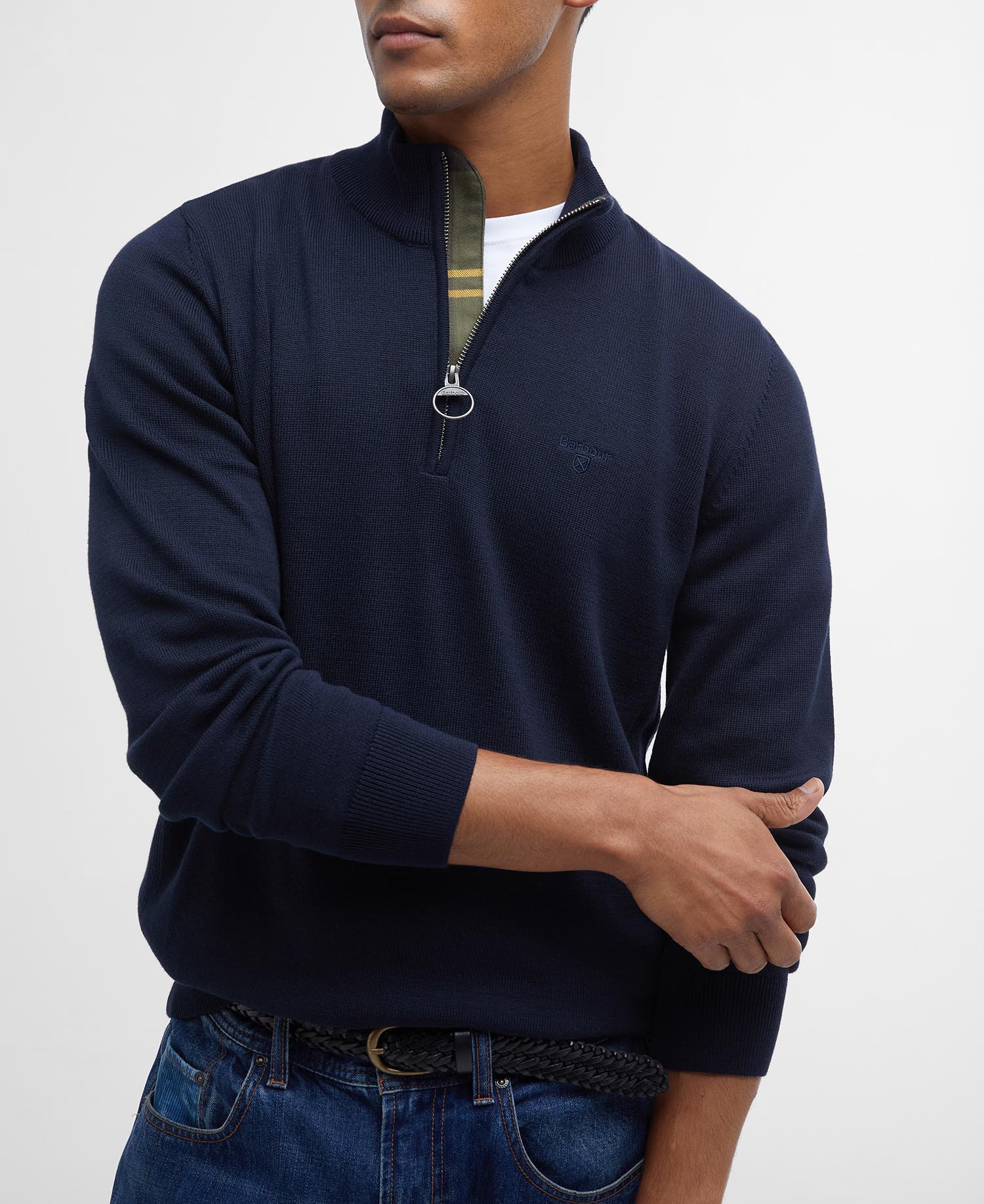 Felpa in cotone con mezza zip image number 4