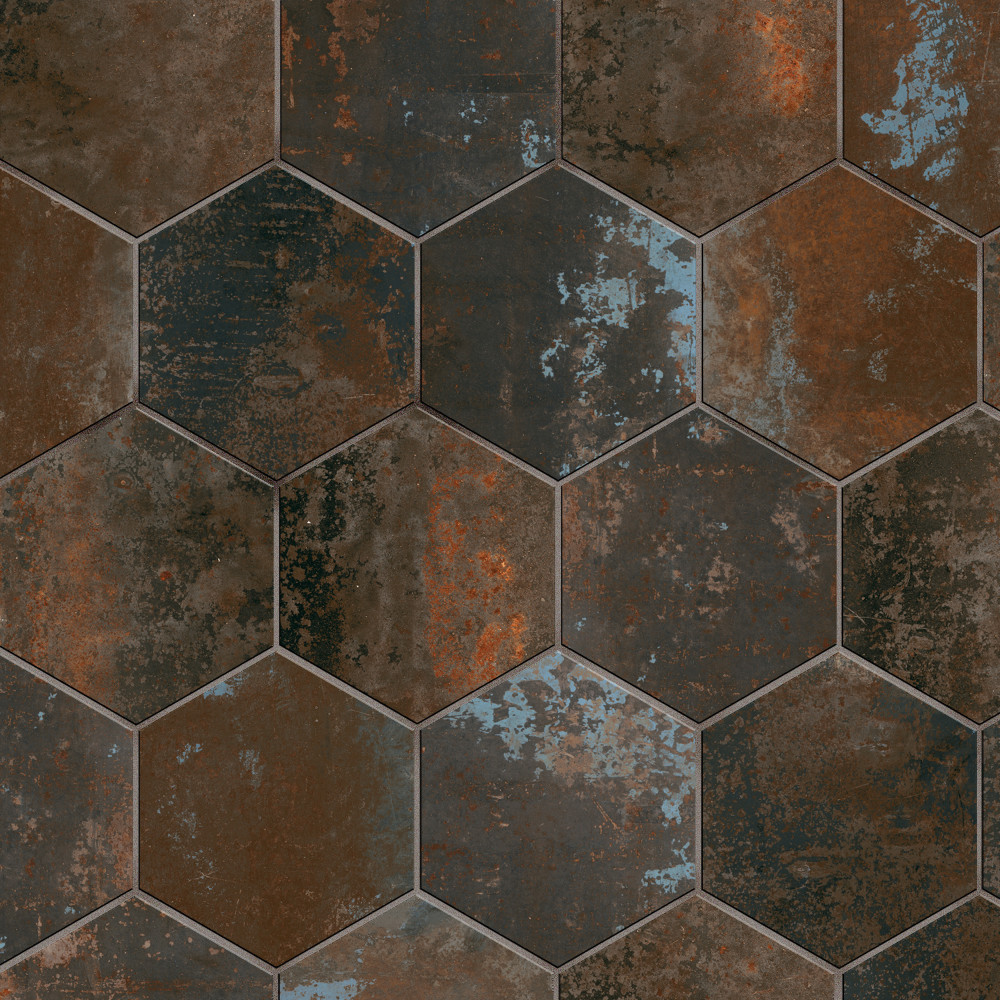 Sample – Polaris Hex Mix Porcelain Floor and Wall Tile