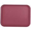 12" x 16" polypropylene fast-food tray in burgundy