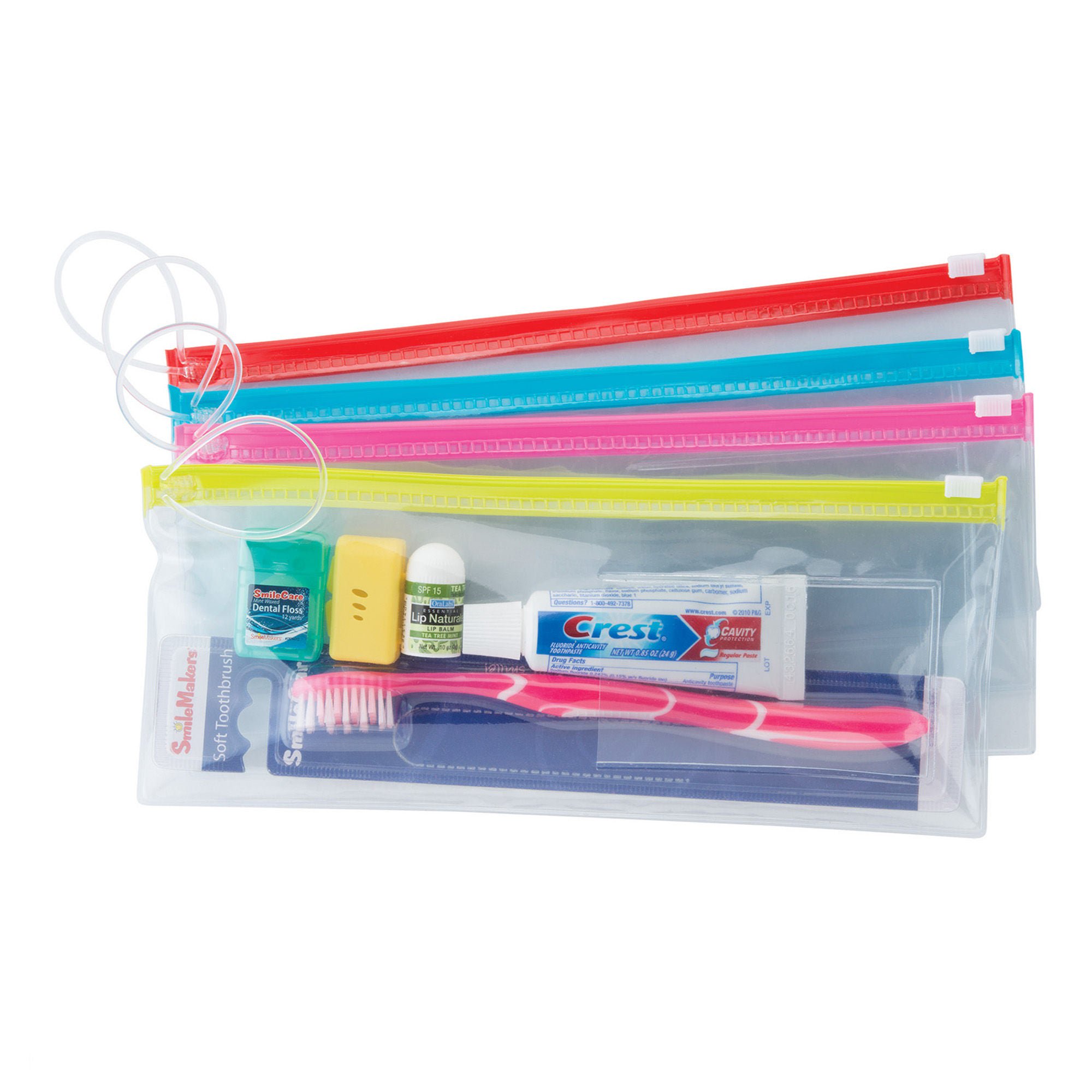 SmileMakers DENTAL KIT, SMILECARE ADLT PREFERENCE ZIP BAG (72/CS)