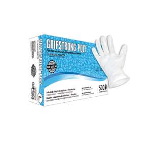 SEZGSPE504, Sempermed, GripStrong Poly, Food Safe Gloves, Polyethylene, Powder Free, L, Clear