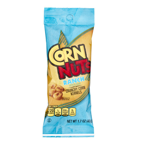 CORN NUTS Ranch Crunchy Corn Kernels Snack, 1.7 oz. Pack of 12 . C1CB - Front Center Inner Pack (Hi Res)