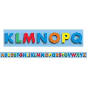 Magnetic Straight Borders/Trims, 1.5" x 24", Alphabet Theme, Pack of 12