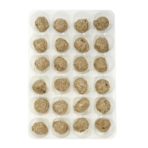 FONTANINI(r) Mamma-Ranne's(r) Meatball, Raw, 2 oz, 1/9 lb . C1CB - Front Center Inner Pack (Hi Res)