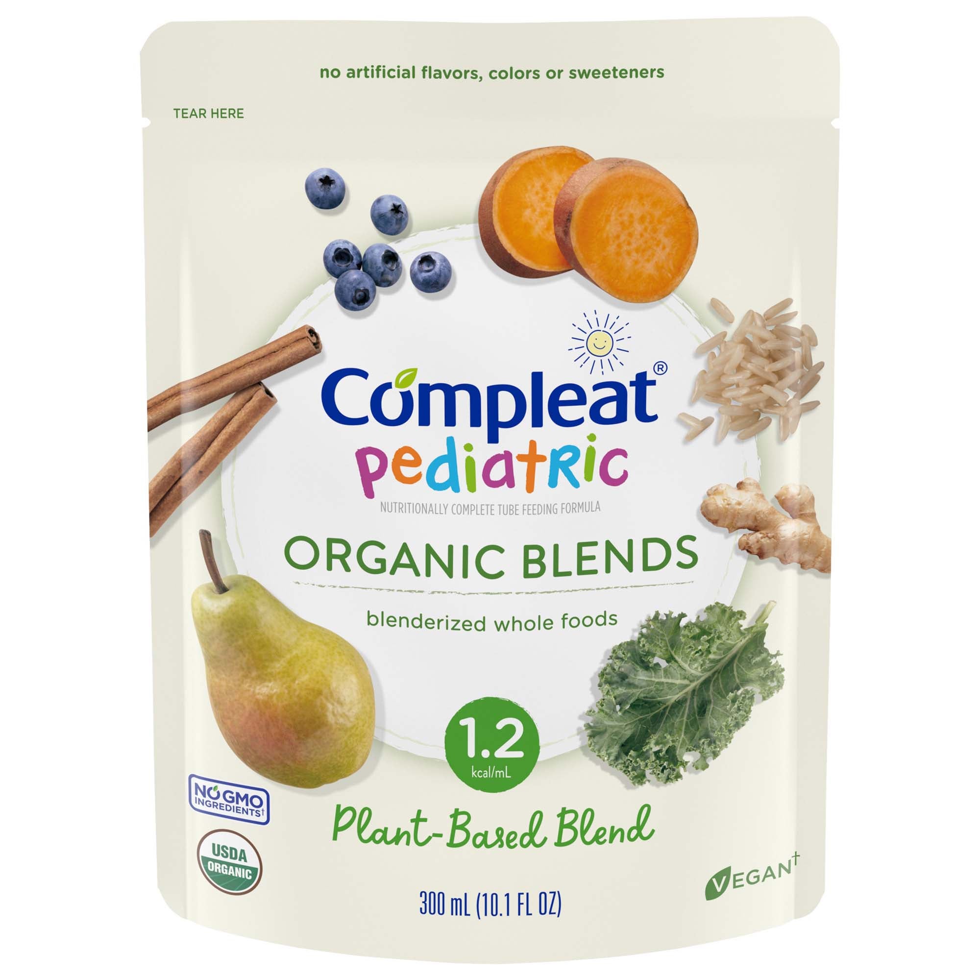 Compleat® Pediatric Organic Blends Tube Feeding Formula, Plant-Based, Non-GMO