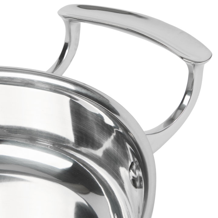 10-inch Miramar® display cookware oval 18-8 grade stainless steel au gratin pan in mirror finish