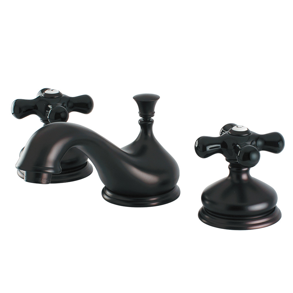 Widespread Bathroom Faucet with Brass Pop-Up, Oil Rubbed Bronze with 2 Finish Options