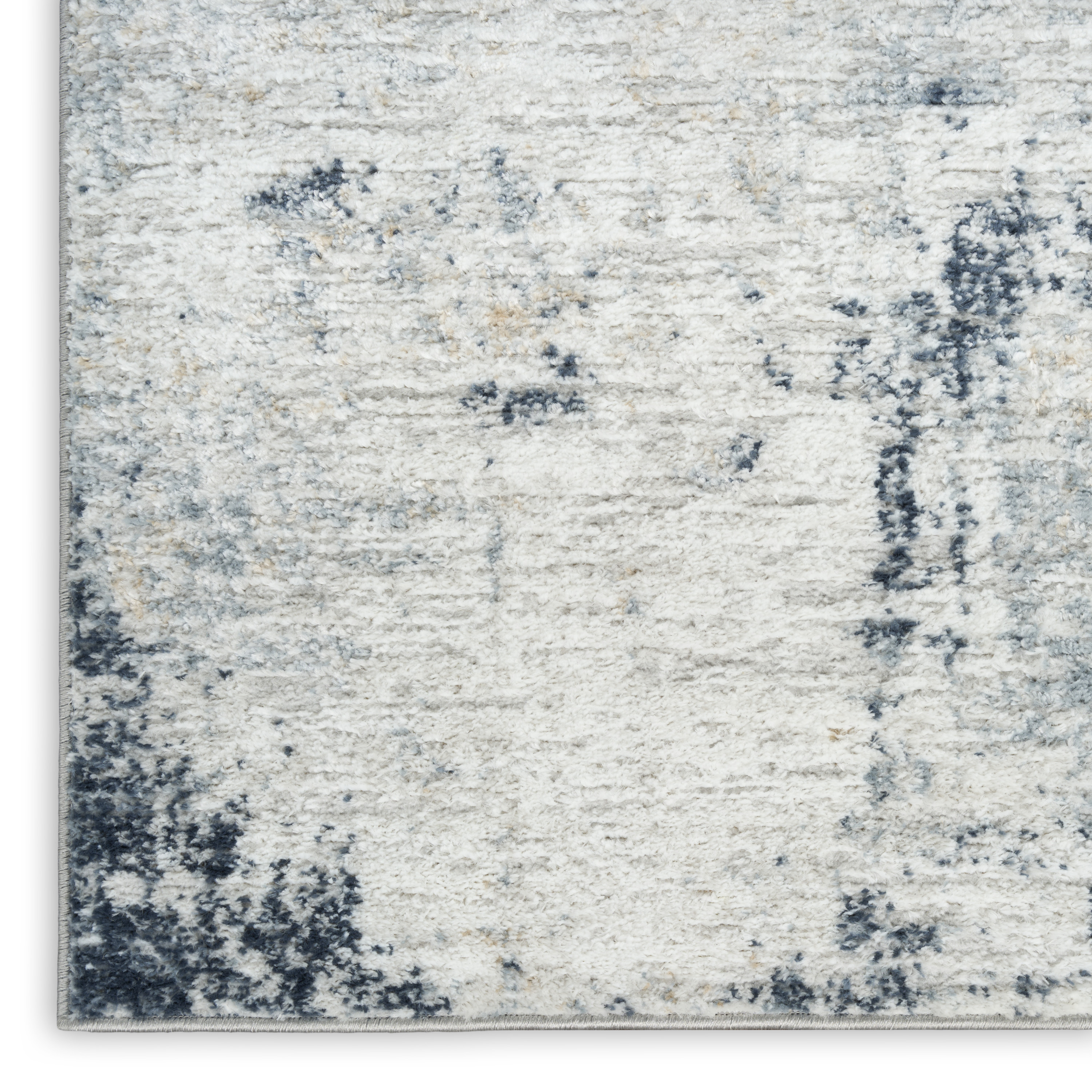 Nourison Dekor 2' x 4' Grey Navy Modern Indoor Rug