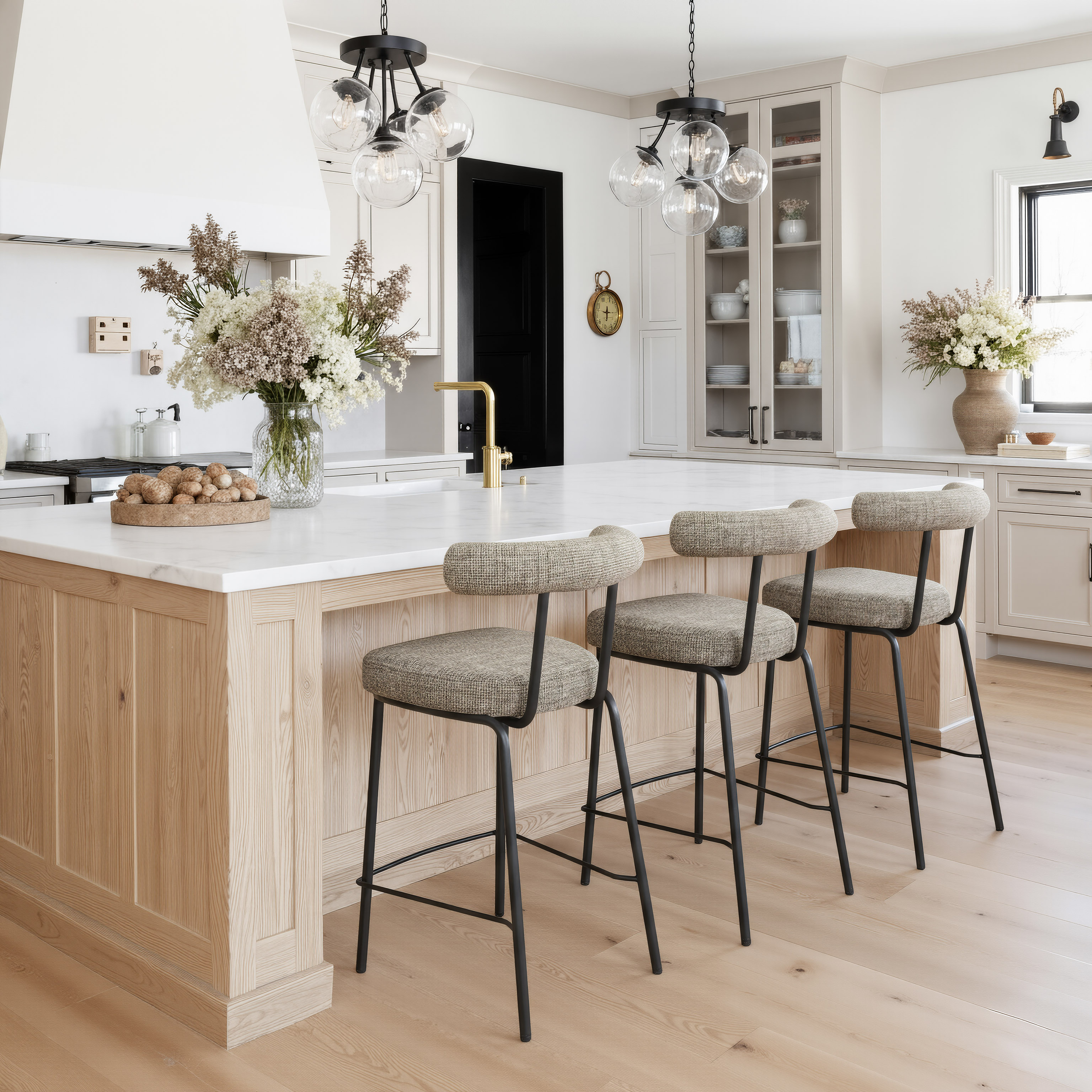 Kede Counter Stool Green Tweed product image