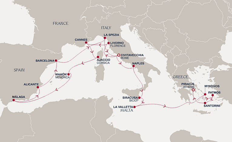 Itinerary map