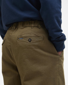 Pantaloni in tessuto stretch lavato dalla vestibilità comoda 
