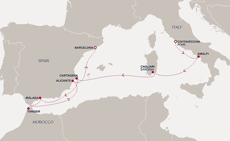 Itinerary map