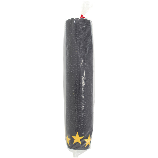 Black with Gold Stars Scalloped Baking Cups