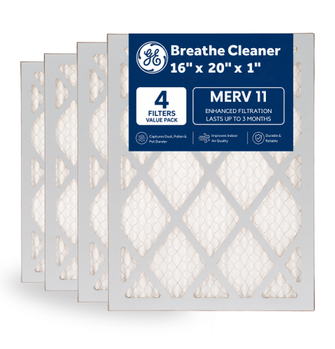 HVAC Furnace Filters 16x20x1 MERV 11 (4 Pack)