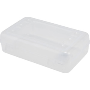 Caja de lápices transparente
