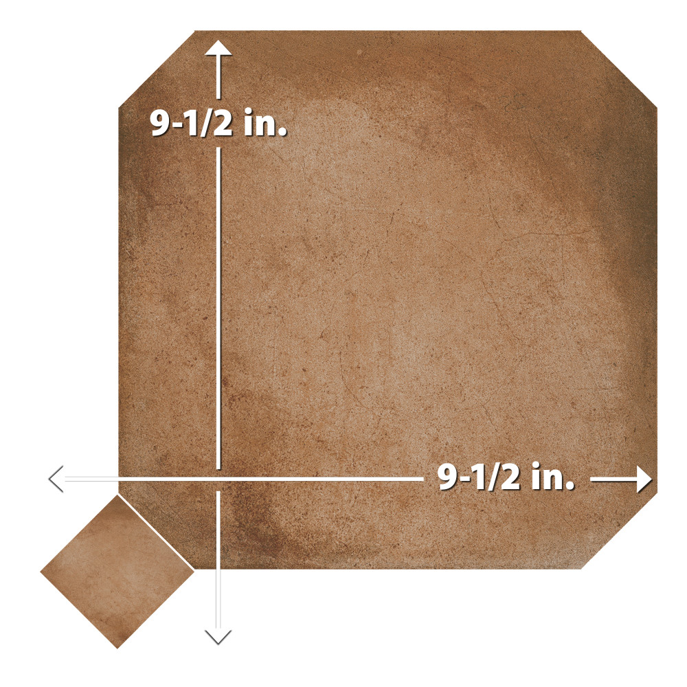 Laverton Octagon Natural with Taco Natural 7-7/8 in. x 7-7/8 in. Porcelain Floor and Wall Tile