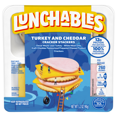 Lunchables Turkey & Cheddar Cheese with Crackers, 3.2 oz Tray