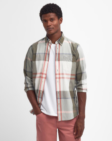 Harris Tailored Long-Sleeved Shirt Glenmore Olive Tartan