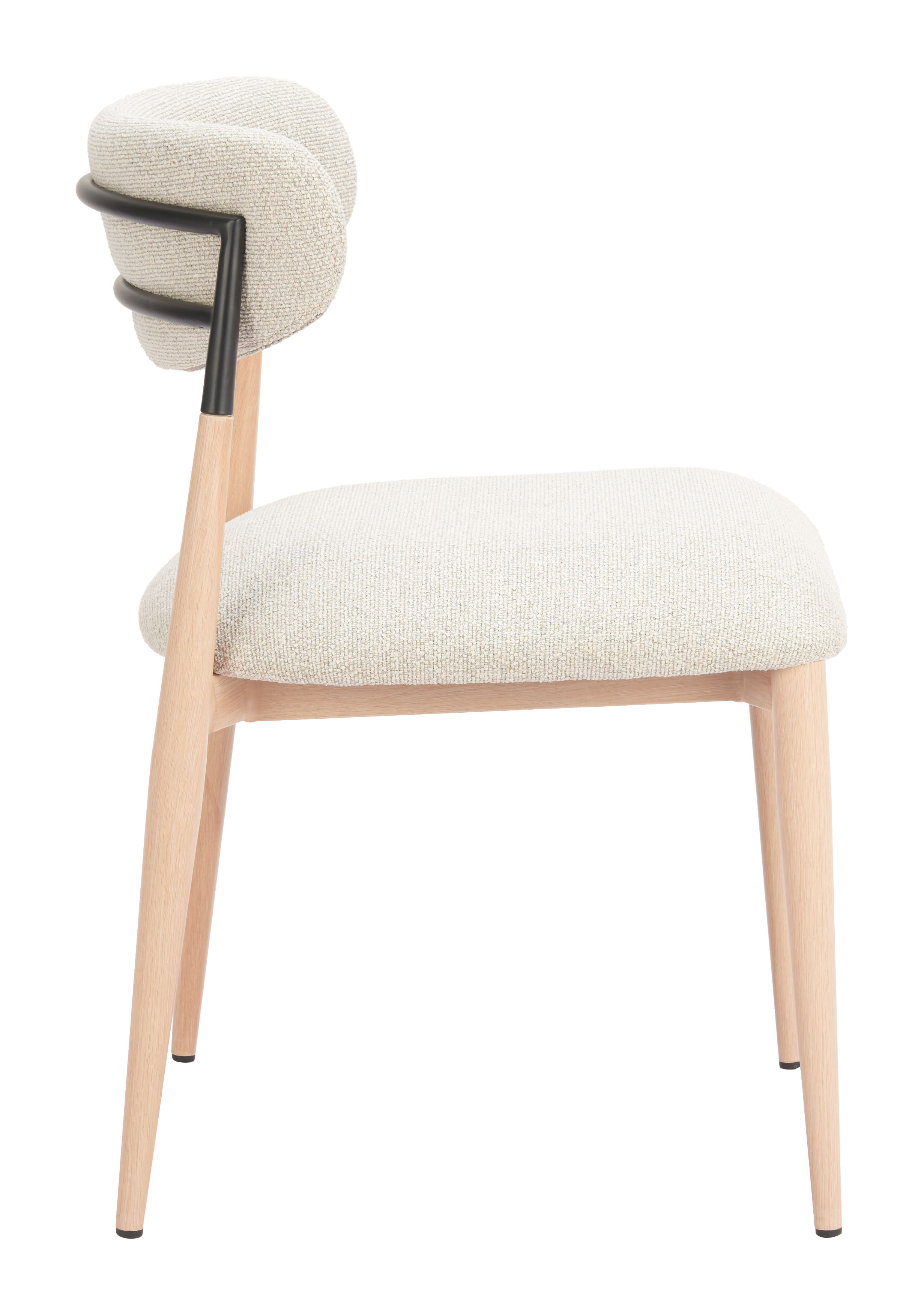 Equinox Armless Dining Chair (Set of 2) Oyster Gray & Natural product image