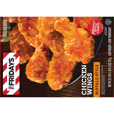 TGI Fridays Buffalo Style Chicken Wings Value Size, 25.5 oz Box