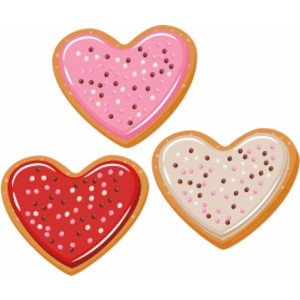 Heart Cookies Paper Cut-Outs, Pack of 36
