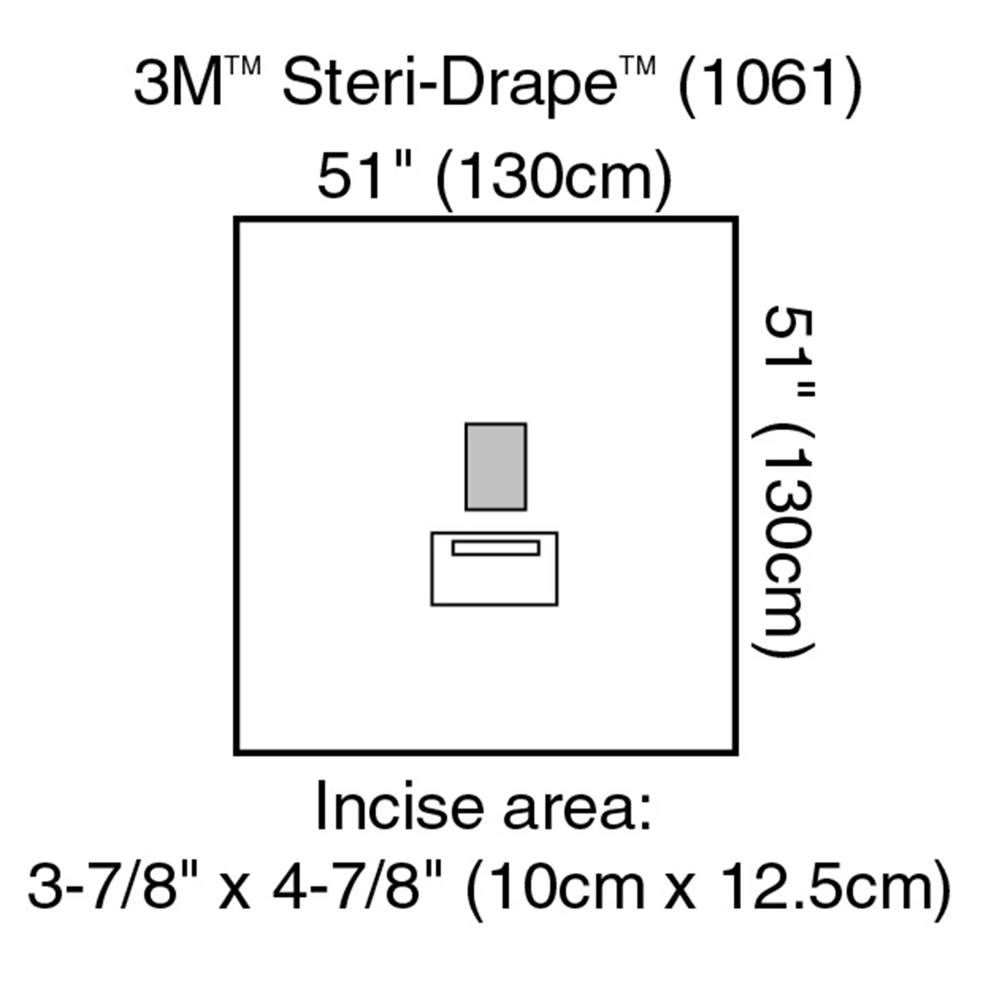 3M™ Steri-Drape™ Sterile Medium EENT Drape, 51 x 51 Inch