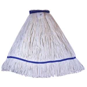 Hillyard, Fantail, 32oz, Cut-End, 1.25" Headband, Rayon, White, Wet Mop