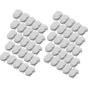 Wall Clips For Fabric Panels, White, 40 Sheet Capacity, Pack of 50