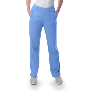 Landau ProFlex Scrub Pants for Women: 4 Pocket, Modern Tailored Fit, Stretch Yoga Waist , Straight Leg Medical Scrubs 2043-