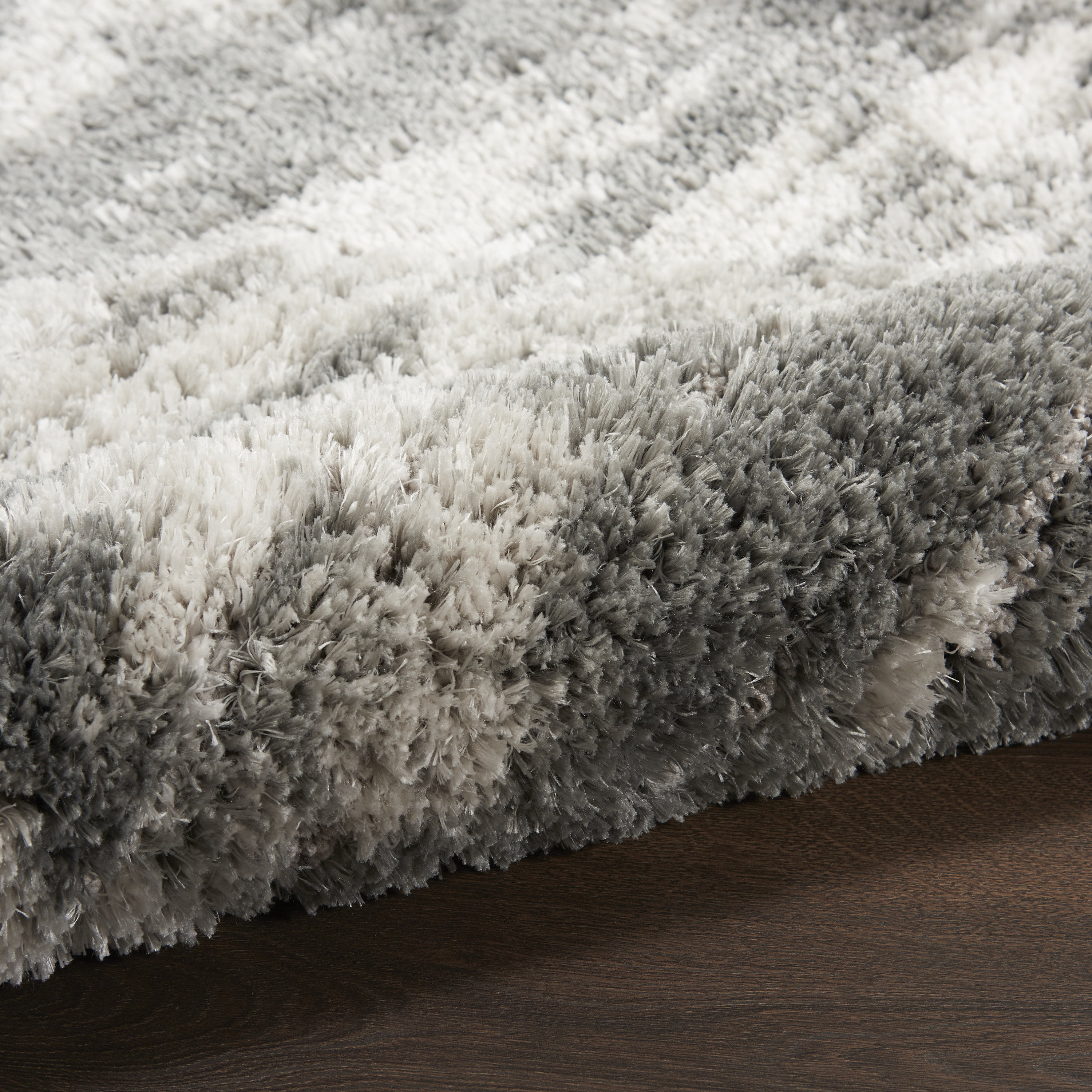 Nourison Dreamy Shag 5'3" x 7'3" Charcoal Ivory Shag Indoor Rug