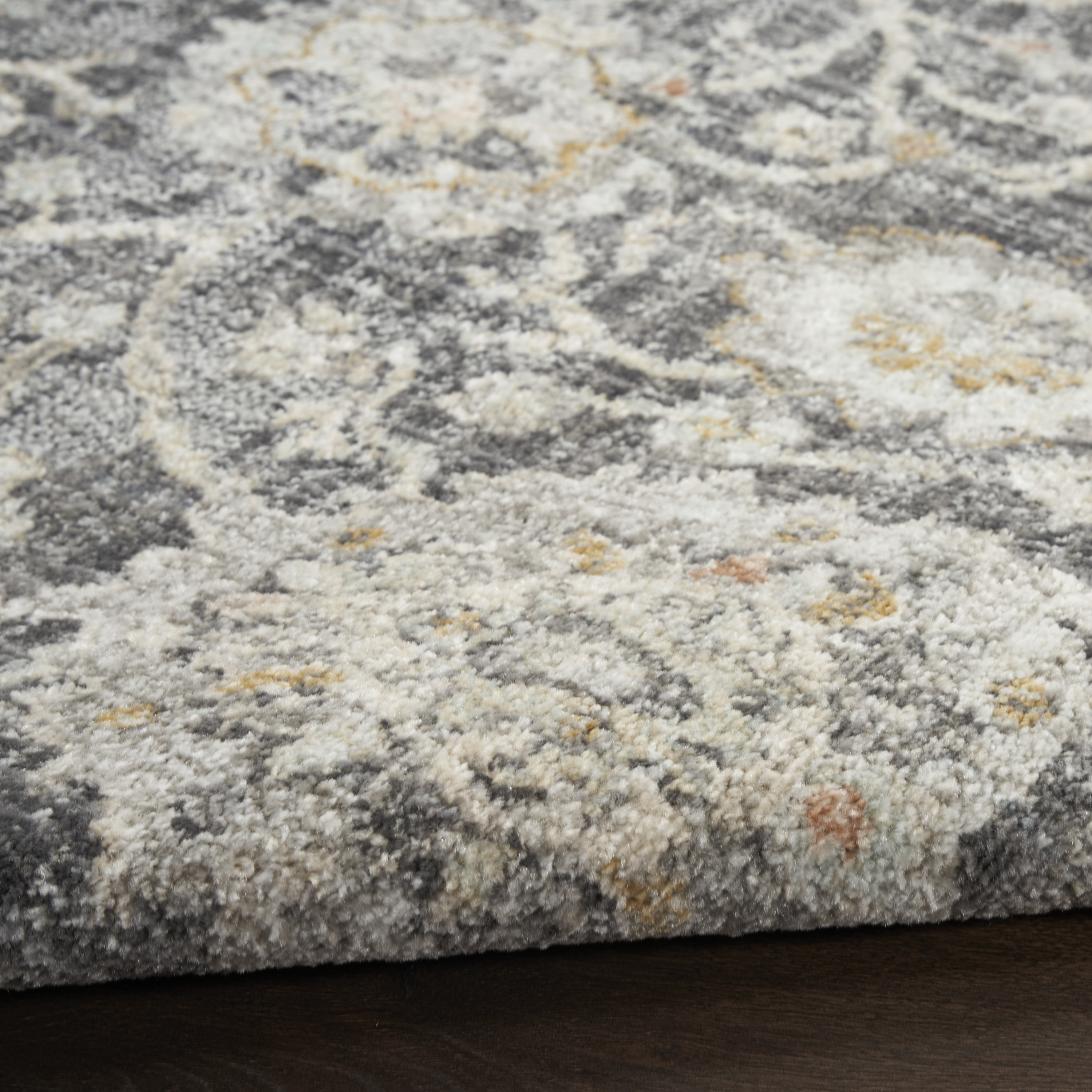 Nourison Oushak Home 2' x 4' Charcoal Vintage Indoor Rug