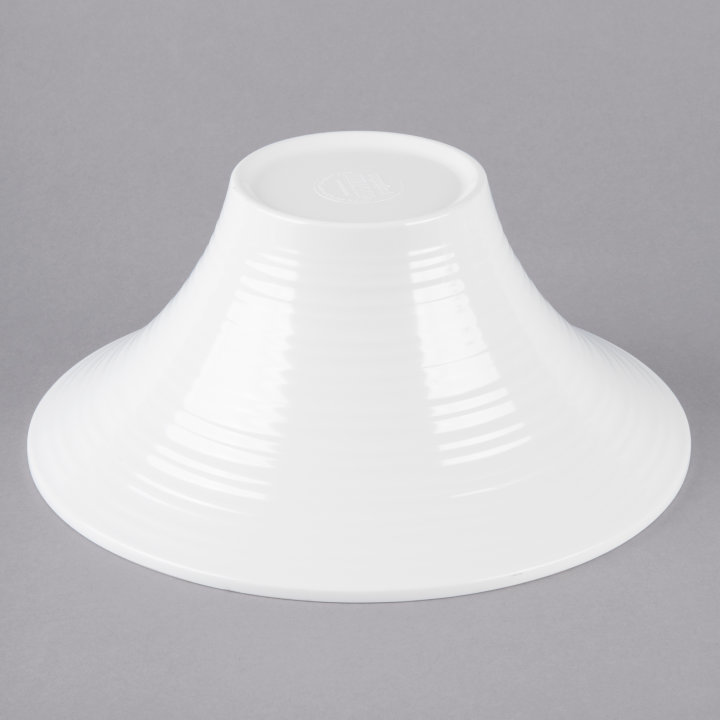 Medium White Cubic Melamine Pedestal Bowls