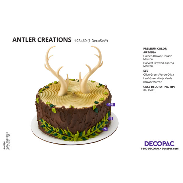 Antler Creations Cake Decorating Instruction Card