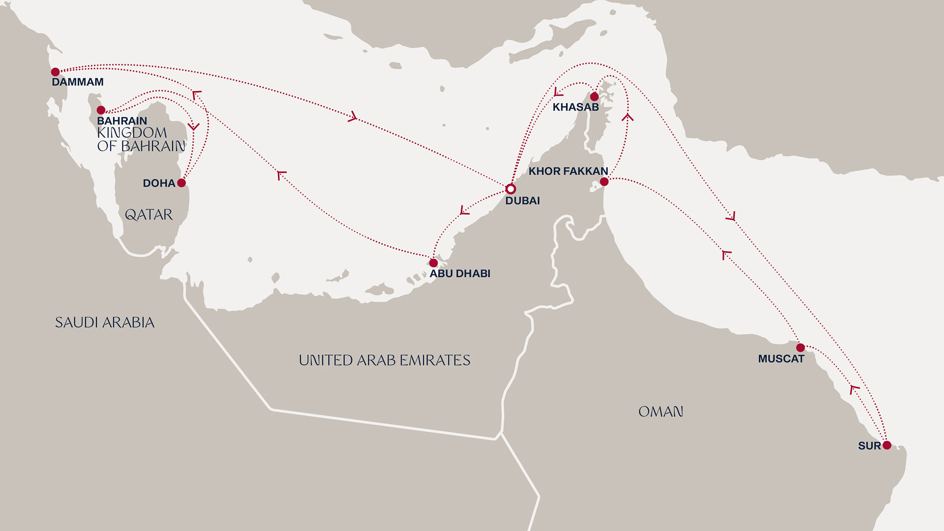 Itinerary map