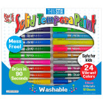 The Pencil Grip&trade; Thin Stix Solid Tempera Paint Set (Classic, Neon, Metallic), Pack of 24 TPG620