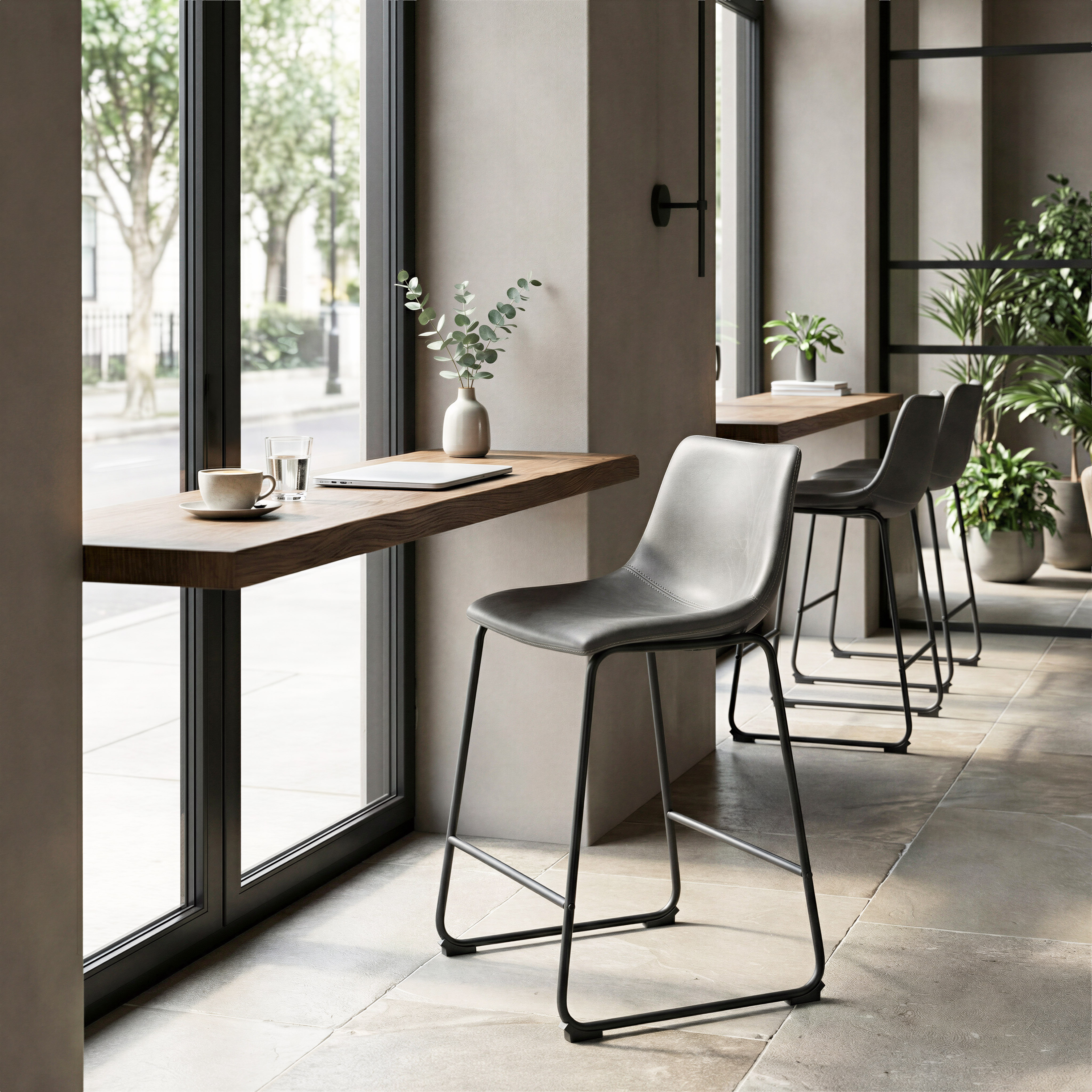 Smart Counter Stool (Set of 2) Charcoal product image