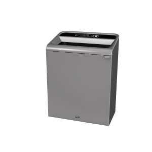 Rubbermaid Commercial, Configure™, Landfill, 45gal, Metal, Gray, Rectangle, Receptacle