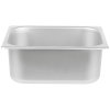 Half-size 4-inch-deep stainless steel deli pan