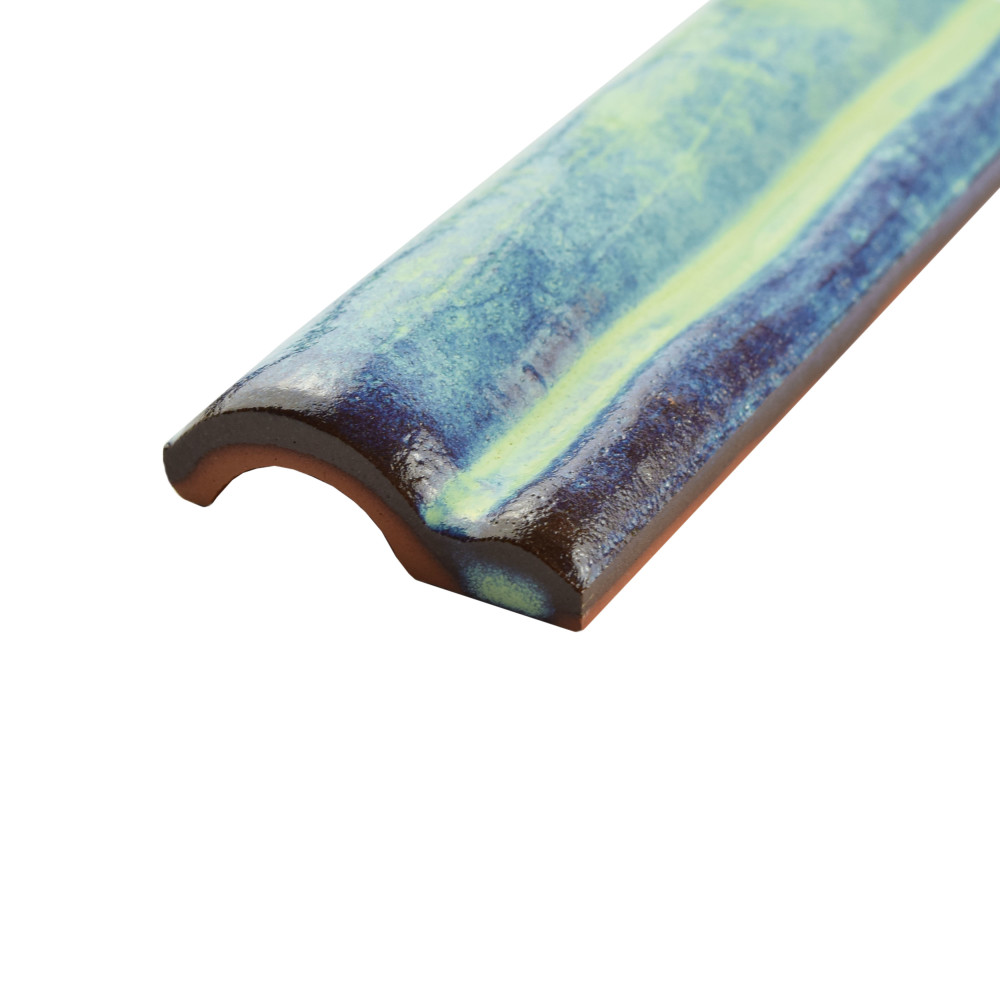 Antic Special Moldura Agua Marina 2 in. x 6 in. Ceramic Wall Trim