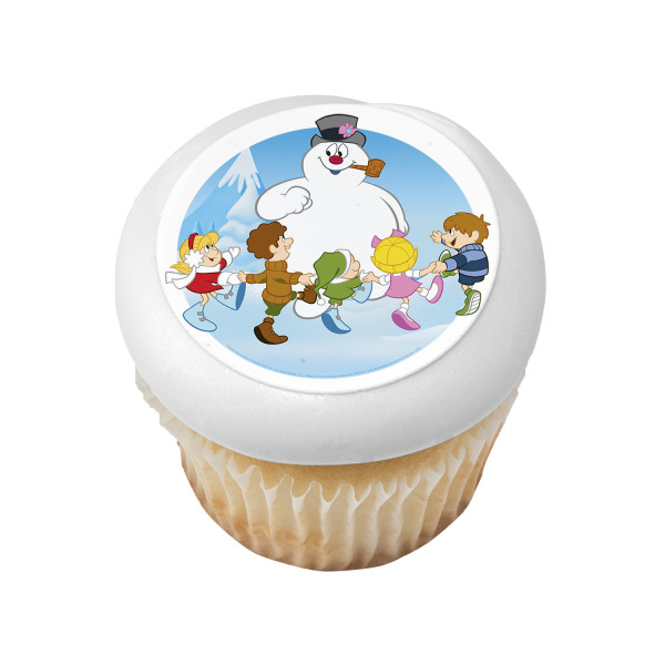 Frosty the Snowman Holly Jolly Fun PhotoCake® Edible Image®