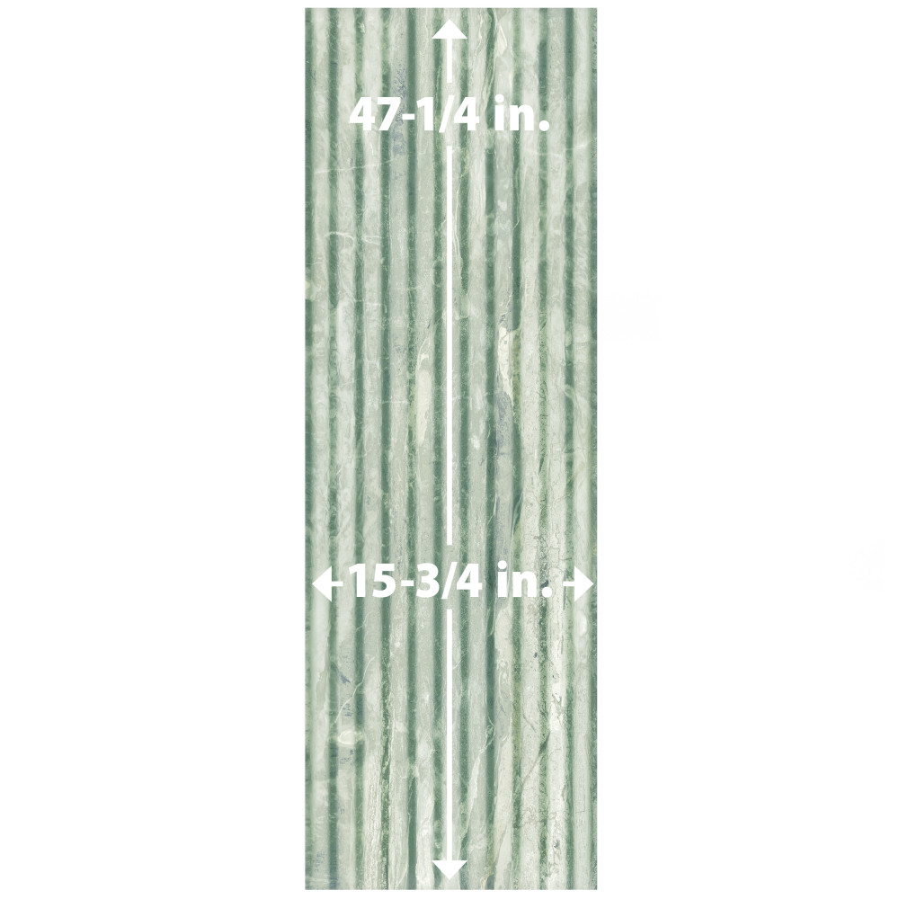 Marbilia Fluted Travertino Jungle 15-3/4 in. x 47-1/4 in. Porcelain Wall Tile