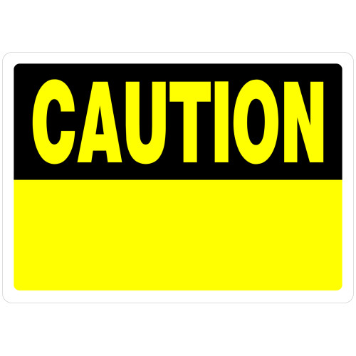 Blank Caution Sign Yellow and Black (10