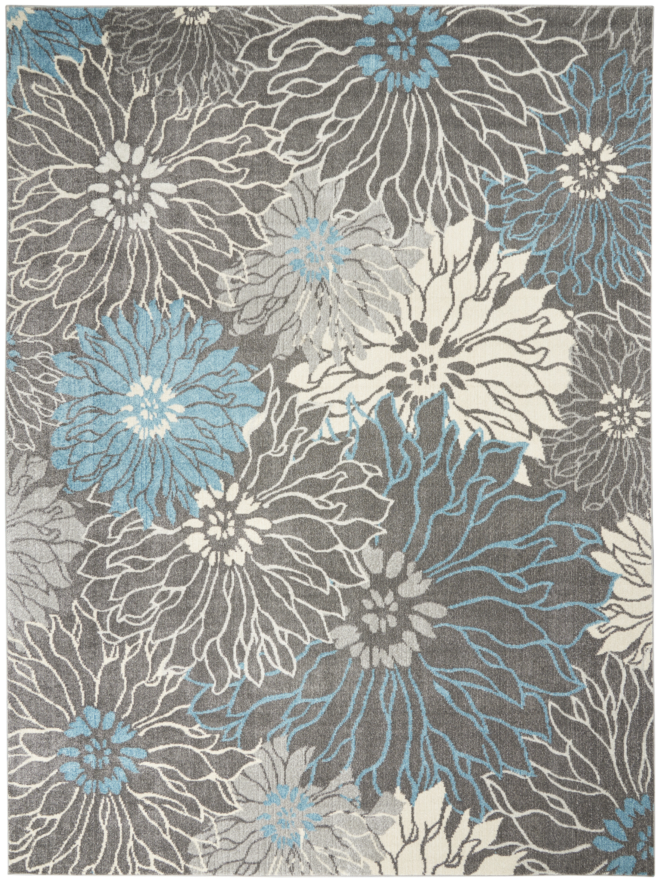 Nourison Passion 9' x 12' Charcoal Blue Contemporary Indoor Rug