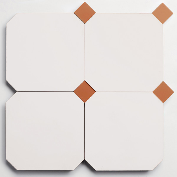 cement | pavimenti act I | paradiso white octagon + flowerpot bouchon (bundle) 