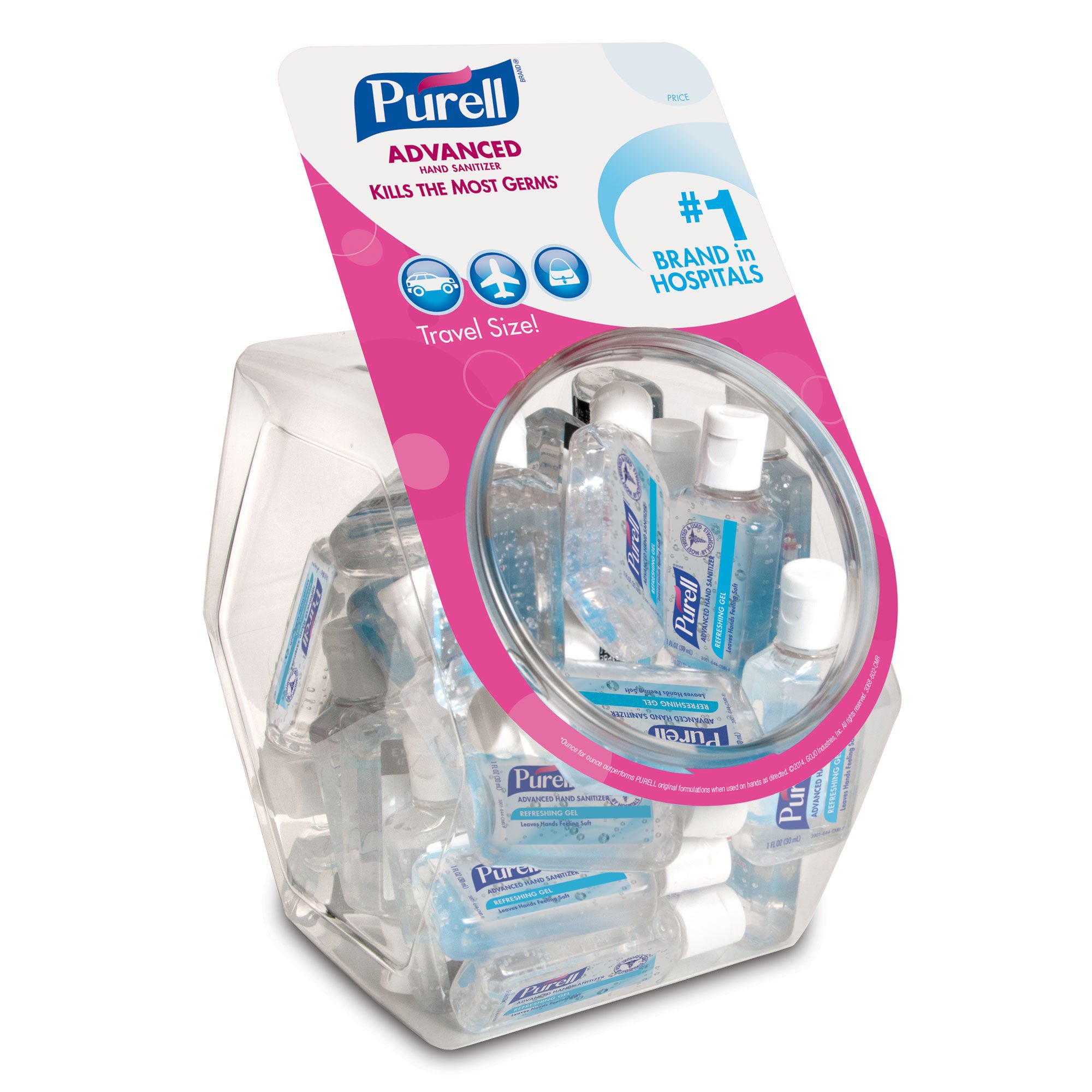 Purell® Advanced Travel Size Hand Sanitizer Bowl with 36 1-ounce Bottles