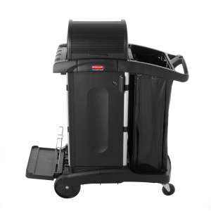Rubbermaid Commercial, 34 Gal Executive Vinyl Bag for High Capacity Janitorial Cleaning Carts, Black