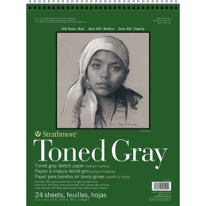 400 Series Sketch Paper Pad, Recycled, Toned Tan, Side Wire Binding, 24 Sheet, 11x14 inch, 1 Count
