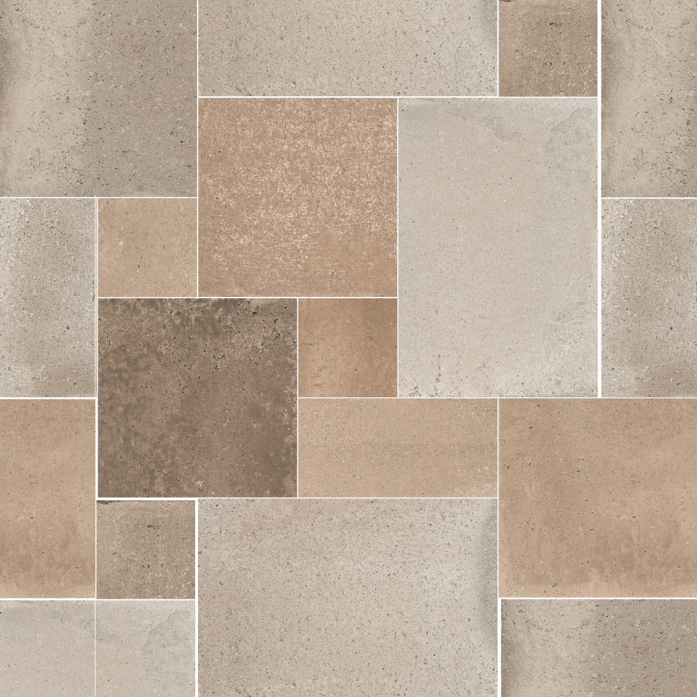 Adagio Taupe Modular 25-5/8 in. x 51-1/8 in. Porcelain Floor and Wall Tile