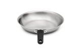 7-inch Tribute 3-ply fry pan with natural finish and silicone handle